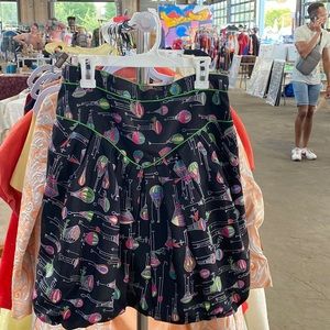 Black silk Anna Sui Bubble Skirt
